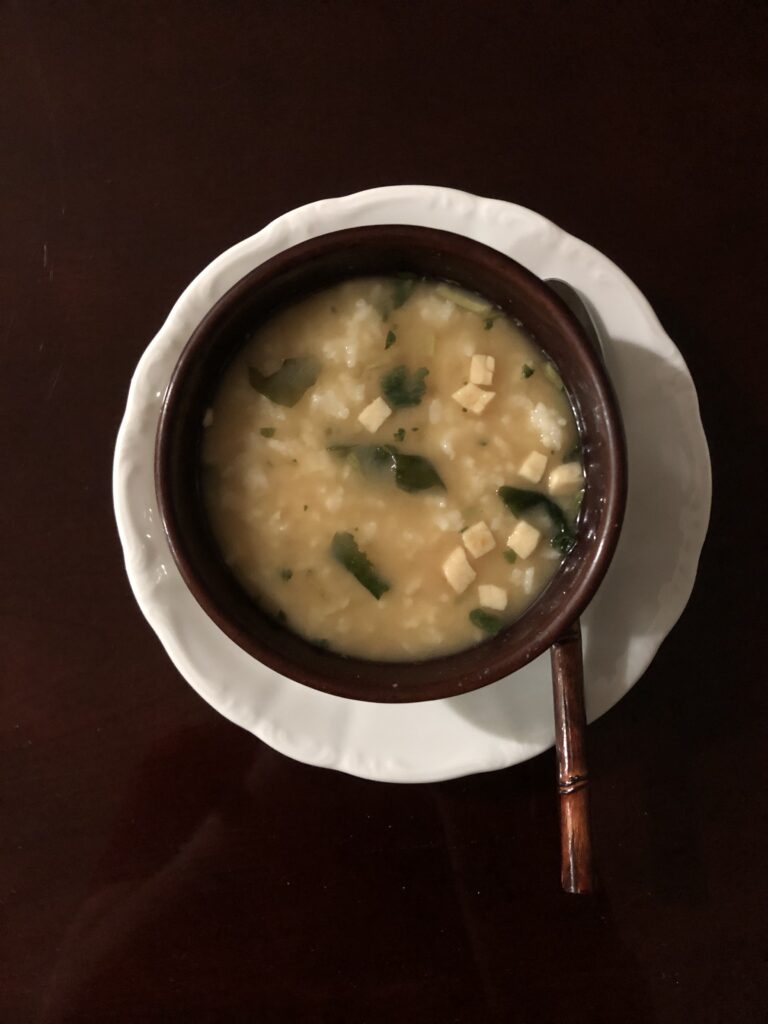 Misoshiru (White Rice in Miso Soup)