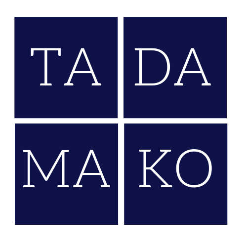 Tadamako Navy & White Squares Logo